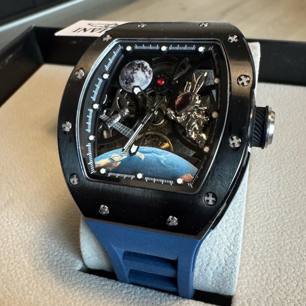 Invicta S1 Rally Interstellar Automatic Men's Watch w/ Skeleton Dial - 41mm, Blu